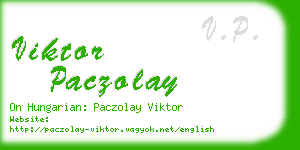 viktor paczolay business card